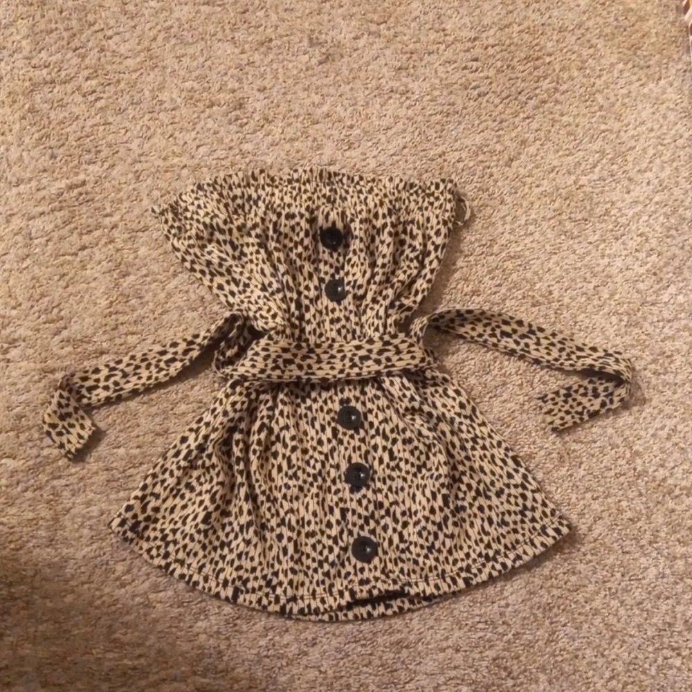 Primark Black and Cream Patterned Dress